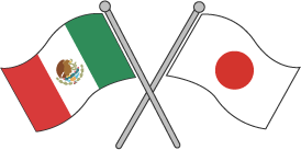 Japan and Mexico flags
